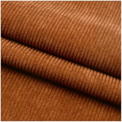 Stretch Corduroy Fabric, 50x155cm Solid Wale Cloth for Apparel & Bags - Caramel