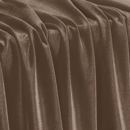 Stretch Velvet Fabric - Soft Dress & Costumes by the Yard - Brown