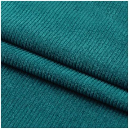 Stretch Corduroy Fabric, 50x155cm Solid Wale Cloth for Apparel & Bags - Green 3