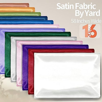 Satin Fabric, 100% Polyester Charmeuse Cloth