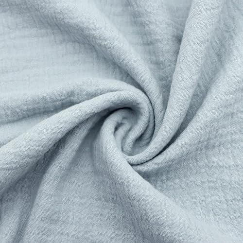 Cotton Double Gauze Fabric - Crinkle Dress & Craft by the Yard - Blue Gray
