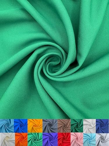 Polyester Poplin Fabric, Smooth Weave for Shirts & Apparel - Kelly Green