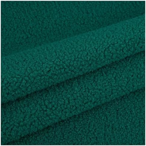 Shaggy Craft Fur Sherpa Fleece Fabric, Plush Cloth for Toys & Throws - Dark Green