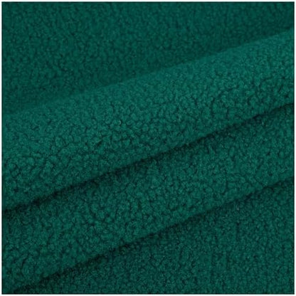 Shaggy Craft Fur Sherpa Fleece Fabric, Plush Cloth for Toys & Throws - Dark Green