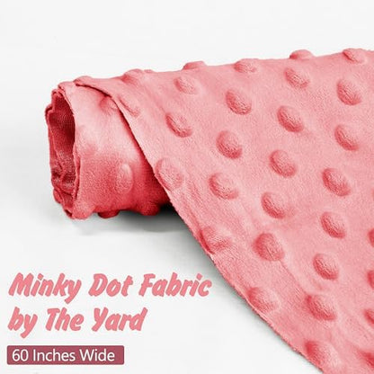 Minky Dot Fabric, Soft Plush Knit Cloth