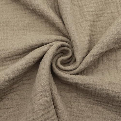 Cotton Double Gauze Fabric - Crinkle Dress & Craft by the Yard - Camel