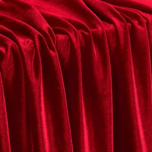 Stretch Velvet Fabric - Soft Dress & Costumes by the Yard - Red
