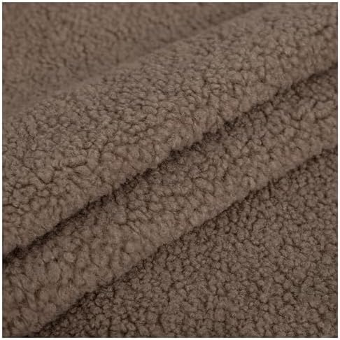 Shaggy Craft Fur Sherpa Fleece Fabric, Plush Cloth for Toys & Throws - Coffee