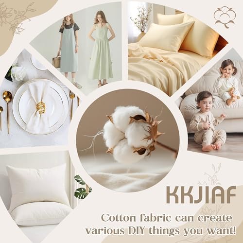 Soft Cotton Fabric, Breathable for DIY Crafts & Apparel