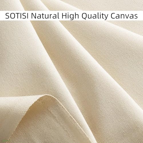 Premium Cotton Canvas Fabric, 10 oz Natural