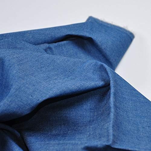 Indigo Denim Chambray Fabric, Lightweight Cotton for Apparel