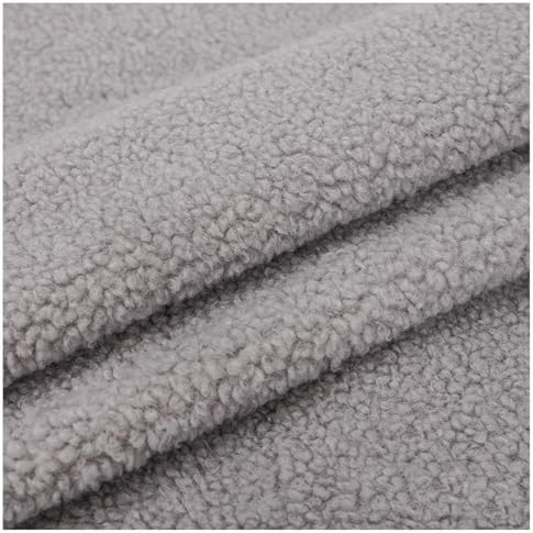 Shaggy Craft Fur Sherpa Fleece Fabric, Plush Cloth for Toys & Throws - Light Grey