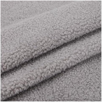 Shaggy Craft Fur Sherpa Fleece Fabric, Plush Cloth for Toys & Throws - Light Grey