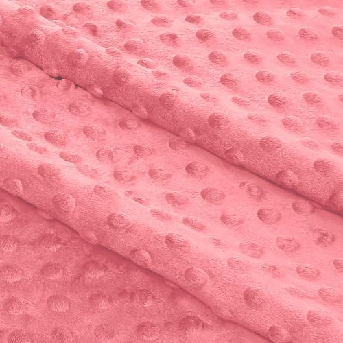 Minky Dot Fabric, Soft Plush Knit Cloth