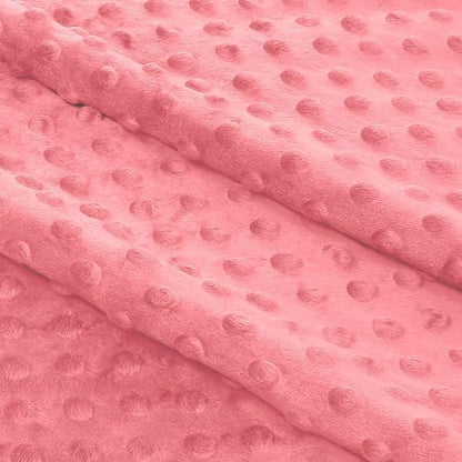 Minky Dot Fabric, Soft Plush Knit Cloth