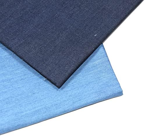 Indigo Denim Fabric, 5 oz Light Washed (Light & Deep Indigo)