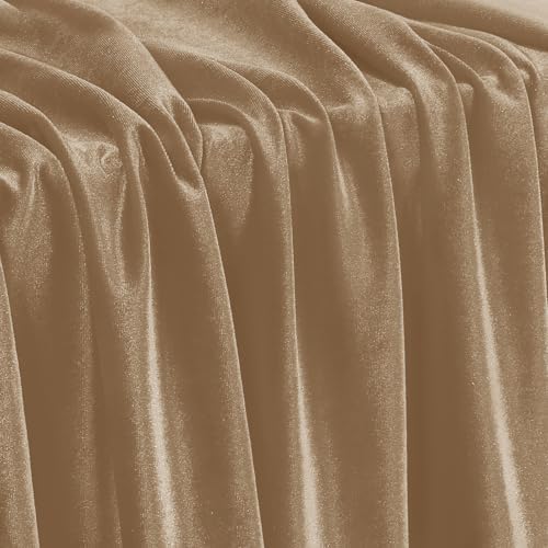 Stretch Velvet Fabric - Soft Dress & Costumes by the Yard - Taupe