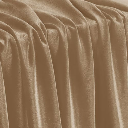 Stretch Velvet Fabric - Soft Dress & Costumes by the Yard - Taupe
