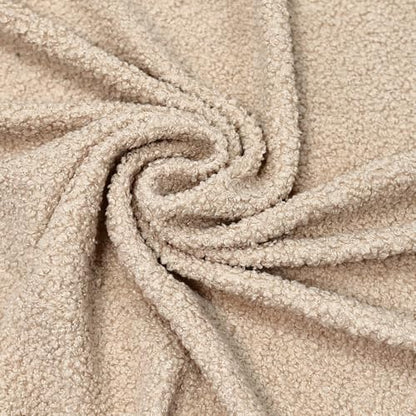Solid Curly Teddy Fleece Sherpa Fabric - Craft & Apparel by the Yard