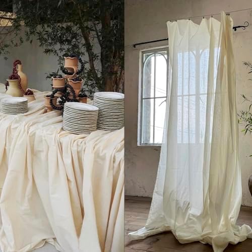 Cotton Muslin Fabric By The Yard | 1 Color, Medium Weight, 63" Wide for Quilting & Backdrops