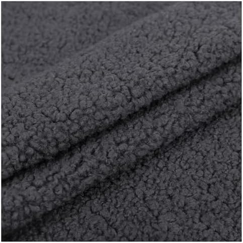 Shaggy Craft Fur Sherpa Fleece Fabric, Plush Cloth for Toys & Throws - Dark Grey