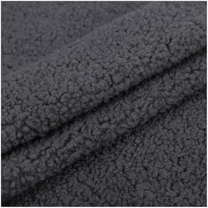 Shaggy Craft Fur Sherpa Fleece Fabric, Plush Cloth for Toys & Throws - Dark Grey