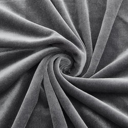 Stretch Velvet Fabric By The Yard | 12 Colors, 59" Wide, 2-Way Stretch for Costumes & Home Decor - Grey