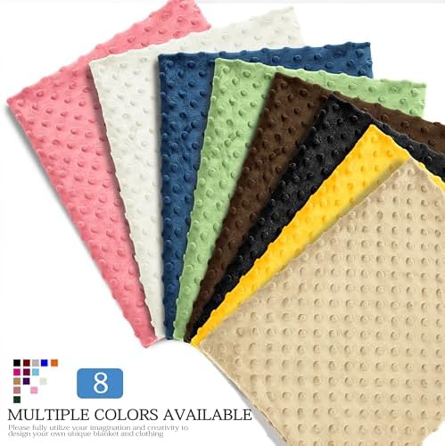 Minky Dot Fabric, Soft Plush Knit Cloth