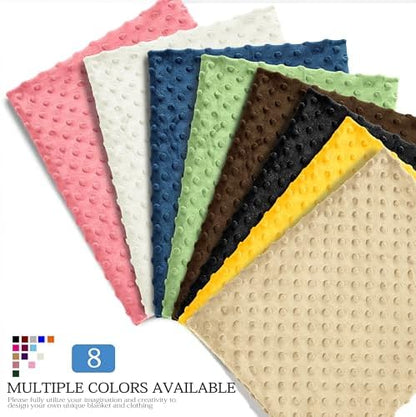 Minky Dot Fabric, Soft Plush Knit Cloth