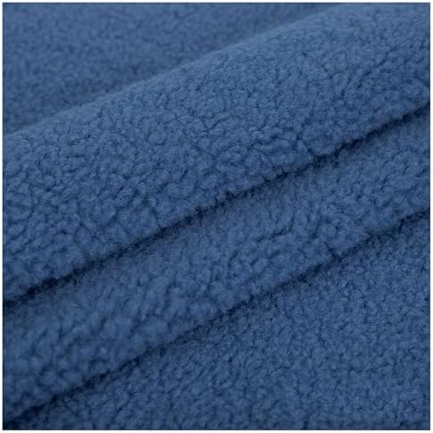 Shaggy Craft Fur Sherpa Fleece Fabric, Plush Cloth for Toys & Throws - Blue