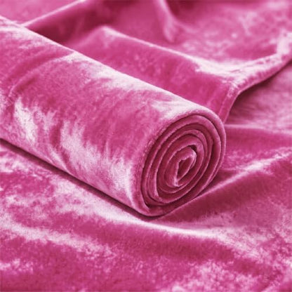 Stretch Velvet Fabric, Q&J Solid Plush Cloth - Fuchsia
