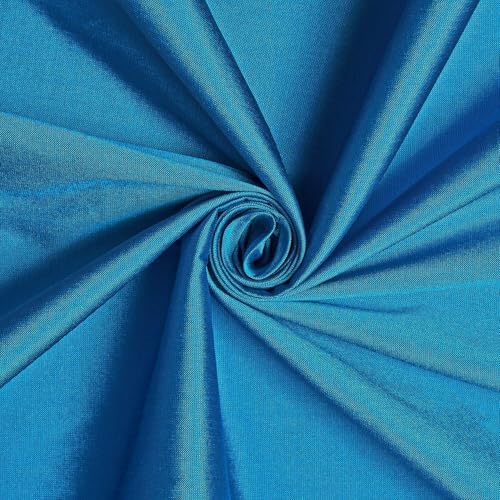 Taffeta Lining Fabric by the Yard - 100% Polyester, 80 GSM - Turquoise