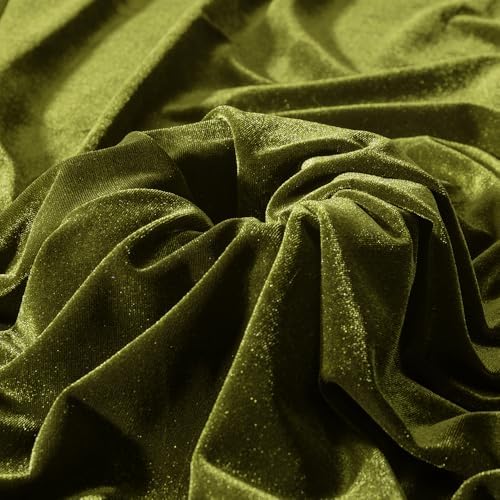 Stretch Velvet Fabric By The Yard | 12 Colors, 59" Wide, 2-Way Stretch for Costumes & Home Decor