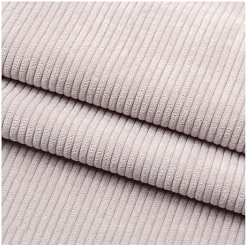 Stretch Corduroy Fabric, 50x155cm Solid Wale Cloth for Apparel & Bags - Light Grey