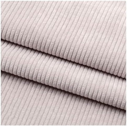 Stretch Corduroy Fabric, 50x155cm Solid Wale Cloth for Apparel & Bags - Light Grey