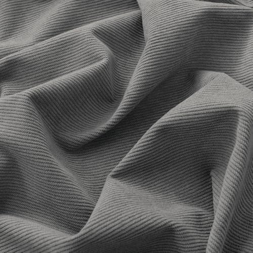 Cotton Corduroy Fabric, Olive Green for Upholstery & Apparel - Gray