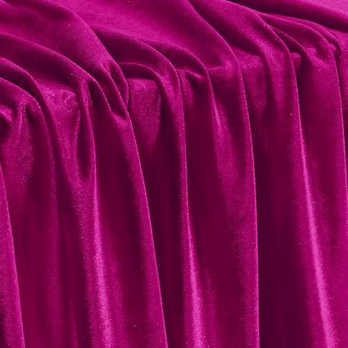 Stretch Velvet Fabric - Soft Dress & Costumes by the Yard - Hot Pink