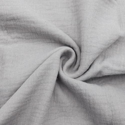 Cotton Double Gauze Fabric - Crinkle Dress & Craft by the Yard - Light Gray