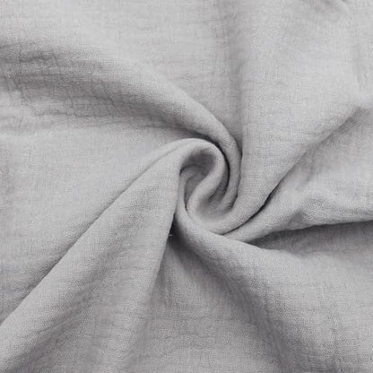 Cotton Double Gauze Fabric - Crinkle Dress & Craft by the Yard - Light Gray