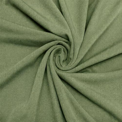 ITY Jersey Knit Fabric by the Yard - 2-Way Stretch Apparel - Fern Green
