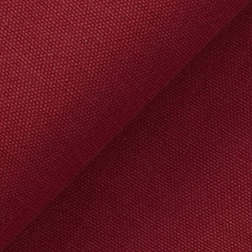 Cotton Duck Canvas Fabric by the Yard - Heavy Duty 10 Oz - Burgundy