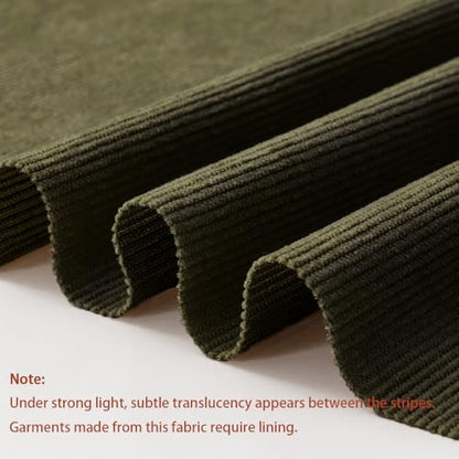 Cotton Corduroy Fabric, Olive Green for Upholstery & Apparel