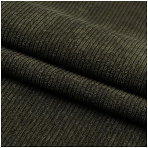 Stretch Corduroy Fabric, 50x155cm Solid Wale Cloth for Apparel & Bags - Green 4