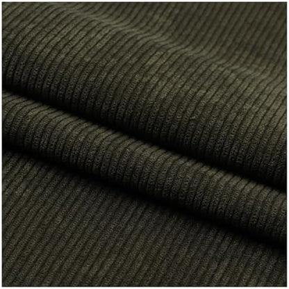 Stretch Corduroy Fabric, 50x155cm Solid Wale Cloth for Apparel & Bags - Green 4