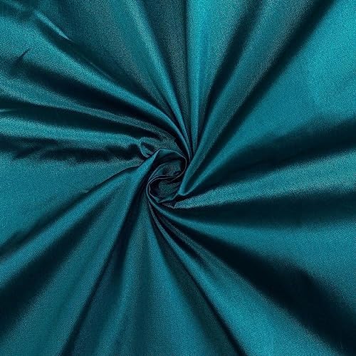 Taffeta Lining Fabric by the Yard - 100% Polyester, 80 GSM - Teal