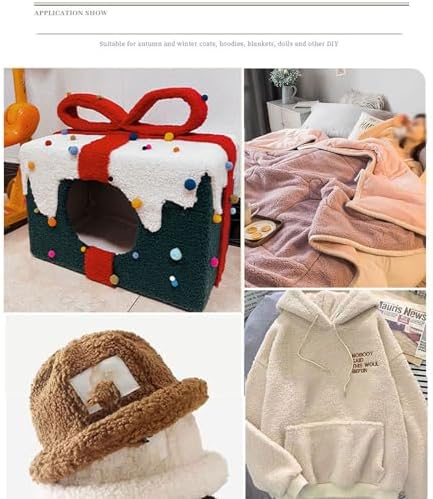 Shaggy Craft Fur Sherpa Fleece Fabric, Plush Cloth for Toys & Throws