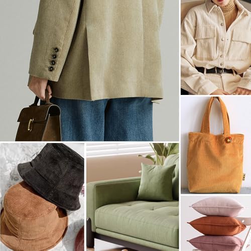 Cotton Corduroy Fabric, Olive Green for Upholstery & Apparel