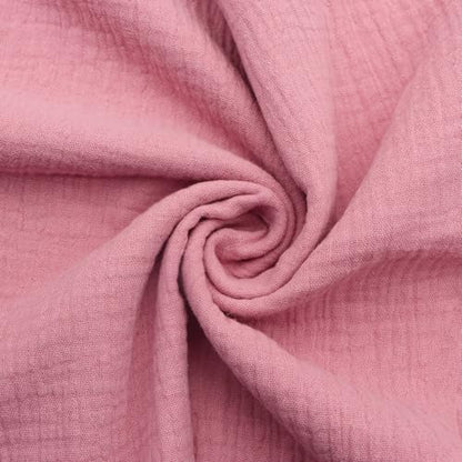 Cotton Double Gauze Fabric - Crinkle Dress & Craft by the Yard - Rose Pink