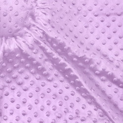 Minky Dot Fabric, Soft Plush Knit Cloth - Light Purple