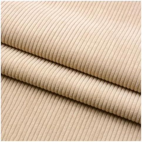 Stretch Corduroy Fabric, 50x155cm Solid Wale Cloth for Apparel & Bags - Beige
